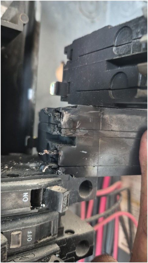 Burned breaker